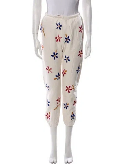 Pre-owned The Great Floral Print Sweatpants In Neutral