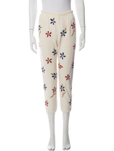 Pre-owned The Great Floral Print Sweatpants In Neutrals