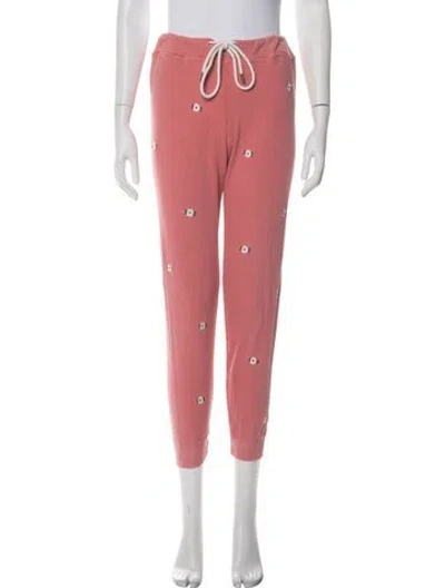 Pre-owned The Great Floral Print Sweatpants In Orange