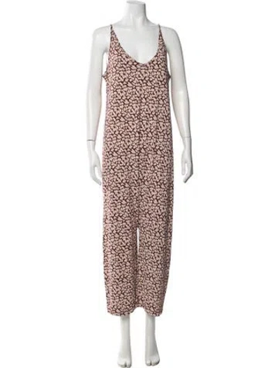 Pre-owned The Great Floral Print V-neck Jumpsuit W/ Tags In Multi