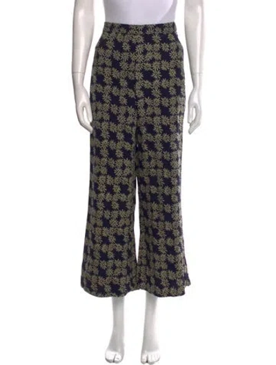 Pre-owned The Great Floral Print Wide Leg Pants In Multi