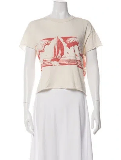 Pre-owned The Great Graphic Print Crew Neck Sweater In Neutral