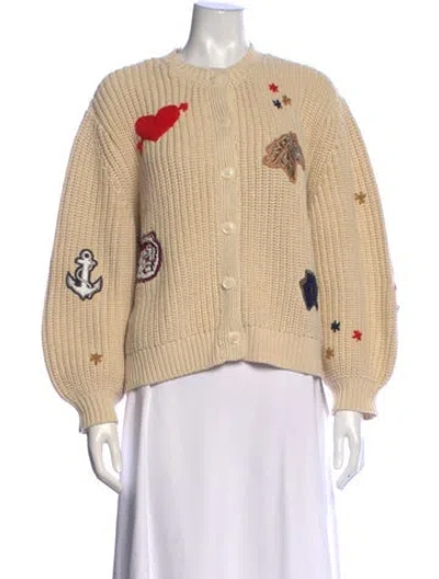Pre-owned The Great Graphic Print Crew Neck Sweater In Neutral