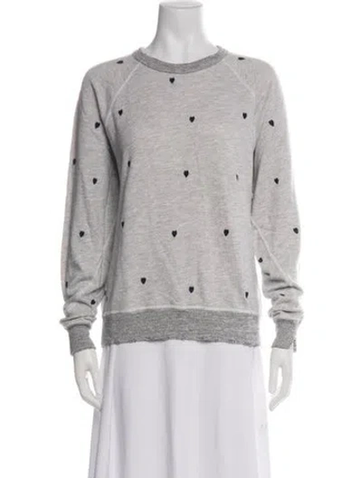 Pre-owned The Great Graphic Print Crew Neck Sweatshirt In Blue