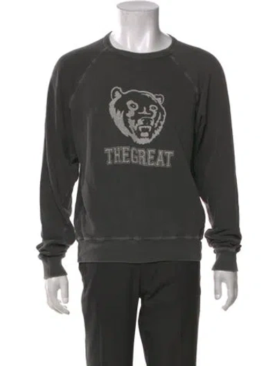 Pre-owned The Great Graphic Print Crew Neck Sweatshirt In Grey
