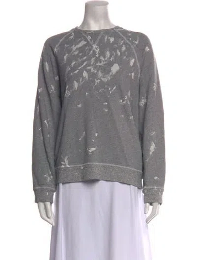 Pre-owned The Great Graphic Print Crew Neck Sweatshirt In Grey