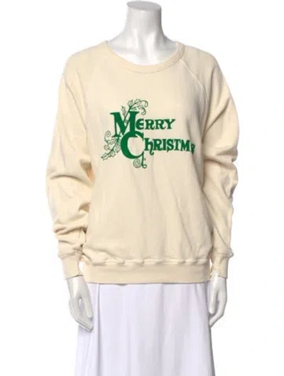 Pre-owned The Great Graphic Print Crew Neck Sweatshirt In Neutral