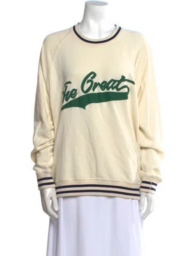Pre-owned The Great Graphic Print Crew Neck Sweatshirt In Neutral