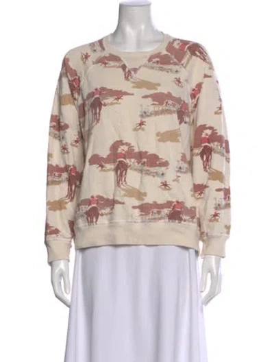 Pre-owned The Great Graphic Print Crew Neck Sweatshirt In Neutral