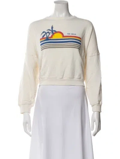 Pre-owned The Great Graphic Print Crew Neck Sweatshirt In Neutral