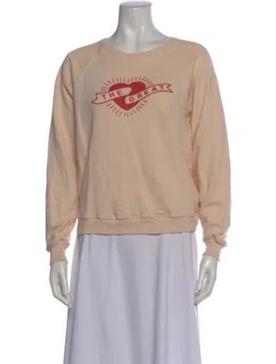 Pre-owned The Great Graphic Print Crew Neck Sweatshirt In Neutral