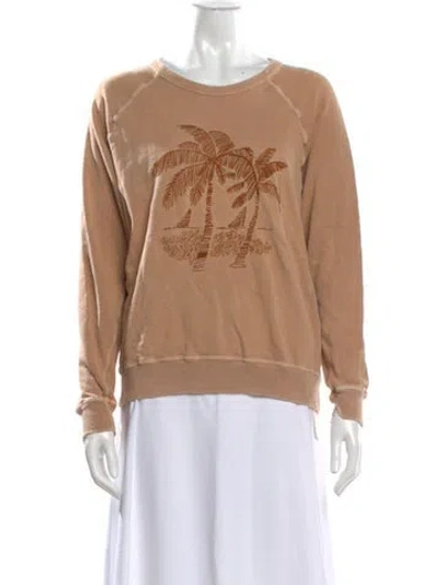 Pre-owned The Great Graphic Print Crew Neck Sweatshirt In Neutral