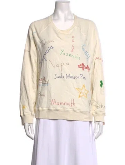 Pre-owned The Great Graphic Print Crew Neck Sweatshirt In Neutrals