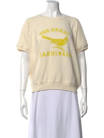 Pre-owned The Great Graphic Print Crew Neck Sweatshirt In Neutrals
