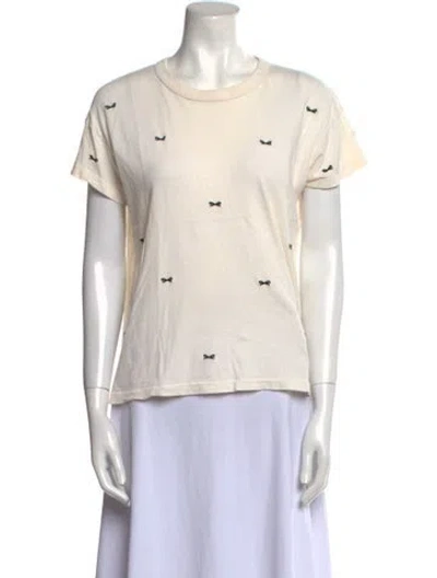 Pre-owned The Great Graphic Print Crew Neck T-shirt In Neutral