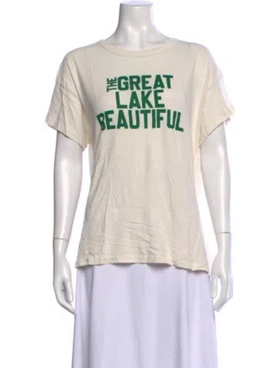Pre-owned The Great Graphic Print Crew Neck T-shirt In Neutral