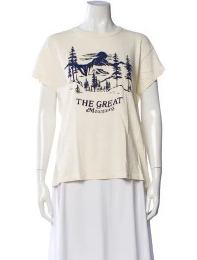 Pre-owned The Great Graphic Print Crew Neck T-shirt W/ Tags In Neutral