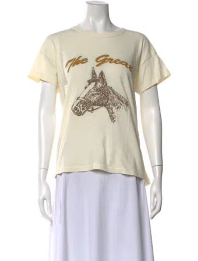 Pre-owned The Great Graphic Print Crew Neck T-shirt W/ Tags In Neutral