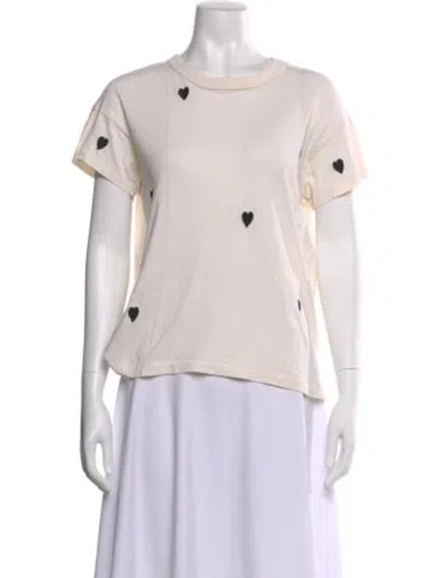 Pre-owned The Great Graphic Print Crew Neck T-shirt In White