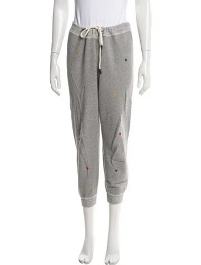 Pre-owned The Great Graphic Print Embroidered Accent Sweatpants In Grey