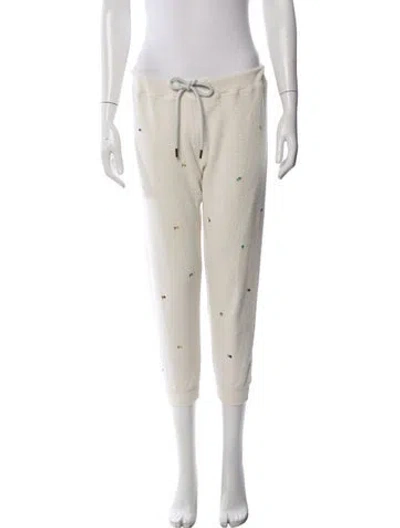 Pre-owned The Great Graphic Print Embroidered Accent Sweatpants In Neutrals