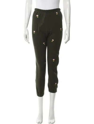 Pre-owned The Great Graphic Print Embroidered Accent Sweatpants W/ Tags In Green