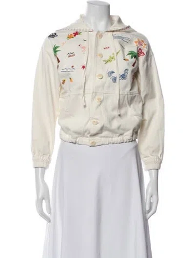 Pre-owned The Great Graphic Print Jacket In Neutrals