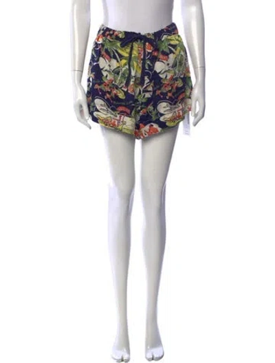 Pre-owned The Great Graphic Print Mini Shorts In Black