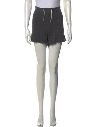 Pre-owned The Great Graphic Print Mini Shorts In Grey