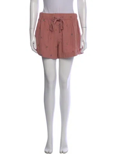 Pre-owned The Great Graphic Print Mini Shorts In Pink