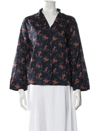Pre-owned The Great Graphic Print Pajamas W/ Tags In Blue