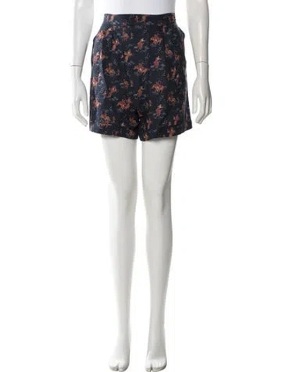 Pre-owned The Great Graphic Print Ruffle Embellishment Pajamas W/ Tags In Blue