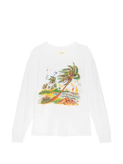 The Great Graphic-print Long-sleeves T-shirt In Multi
