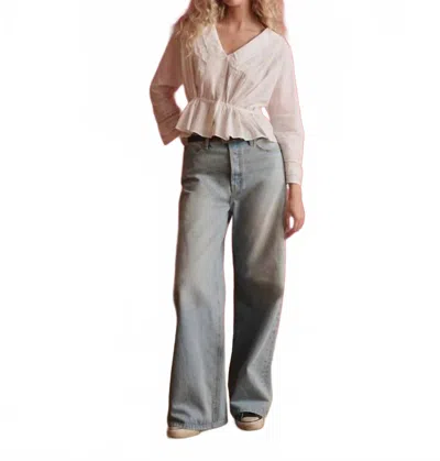 The Great Harper V-neck Top In True White In Neutral