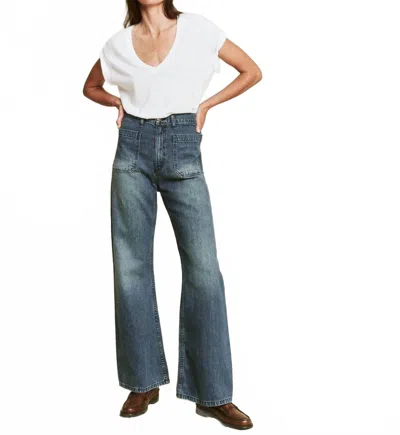 The Great High-waisted Dock Jean In Marina Wash In White