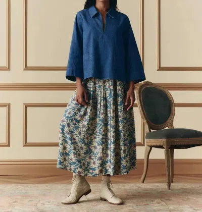 The Great . The Highland Floral Button Front Skirt In Multi