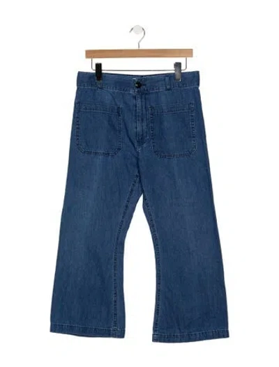 Pre-owned The Great High-rise Flared Jeans In Blue