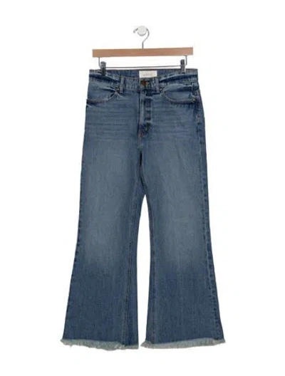 Pre-owned The Great High-rise Flared Jeans In Blue