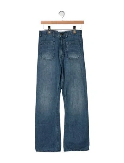 Pre-owned The Great High-rise Flared Jeans In Blue