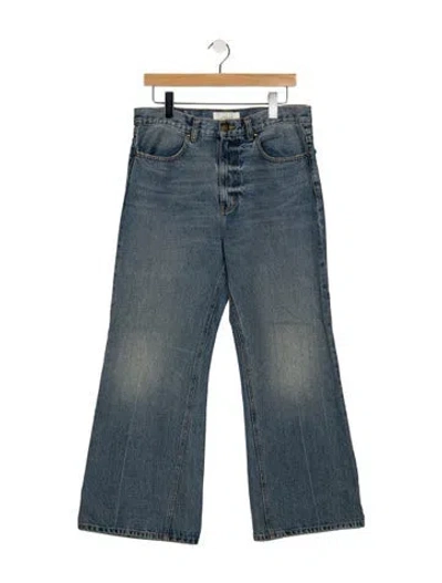Pre-owned The Great High-rise Flared Jeans In Blue