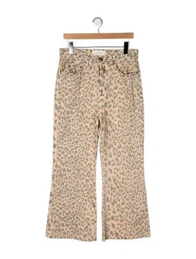 Pre-owned The Great High-rise Flared Jeans In Neutral