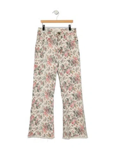 Pre-owned The Great High-rise Flared Jeans In White