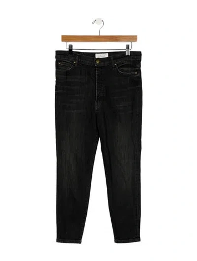 Pre-owned The Great High-rise Skinny Leg Jeans In Black
