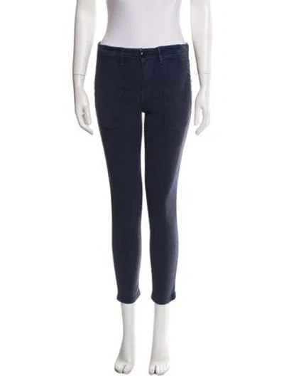 Pre-owned The Great High-rise Skinny Leg Jeans In Blue