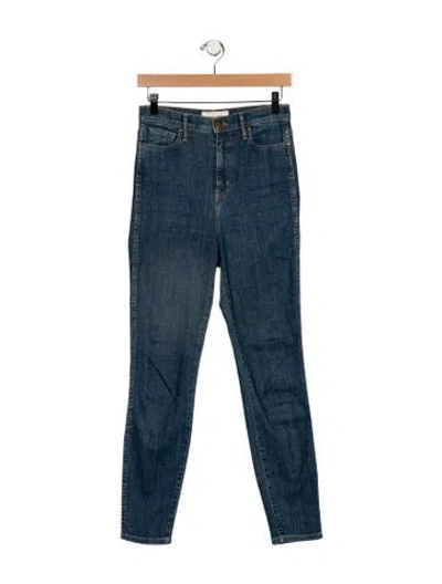 Pre-owned The Great High-rise Skinny Leg Jeans In Blue