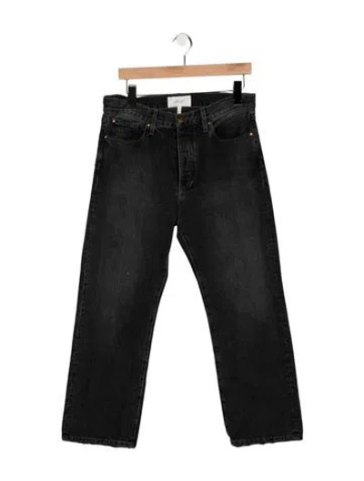 Pre-owned The Great High-rise Straight Leg Jeans In Black