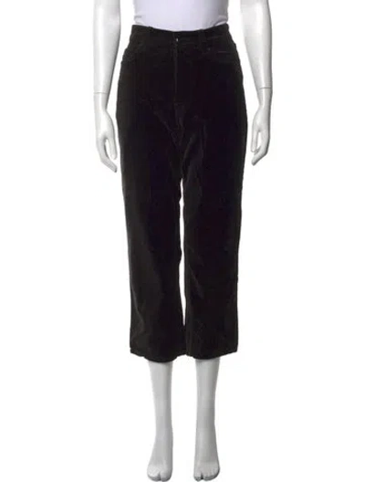 Pre-owned The Great High-rise Straight Leg Jeans In Black