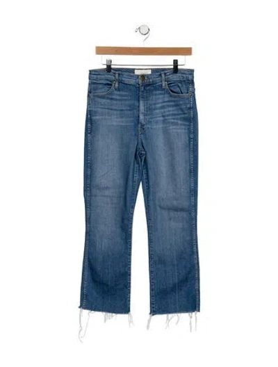 Pre-owned The Great High-rise Straight Leg Jeans In Blue