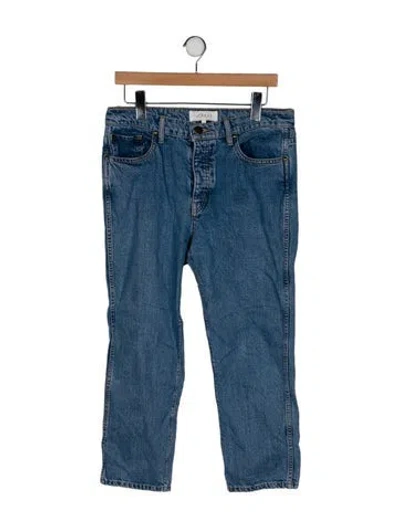 Pre-owned The Great High-rise Straight Leg Jeans In Blue