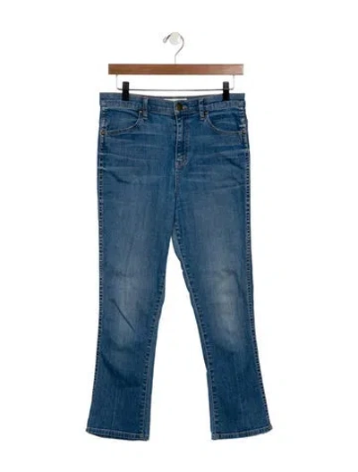 Pre-owned The Great High-rise Straight Leg Jeans In Blue